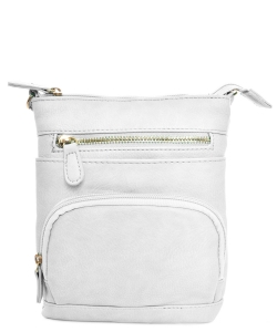 Elegant Fashion Pocket Cross Body Bag WU087 WHITE